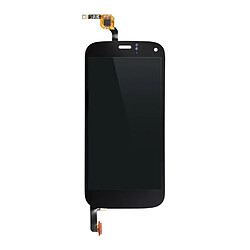 Vitre tactile noire + écran LCD assemblés pour Wiko Darkfull