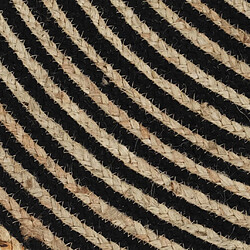 Avis Decoshop26 Tapis fait à la main Jute avec design de spirale Noir 90 cm DEC023514