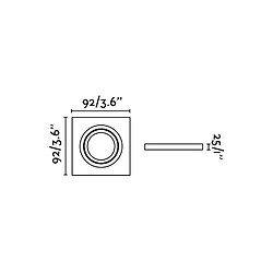 Avis faro Encastrable blanc Radón 1 ampoule h9,2 cm