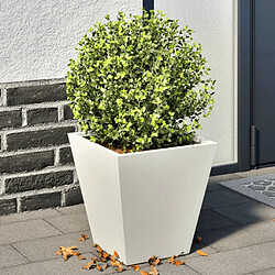 vidaXL Jardinières 2 pcs blanc 30x30x30 cm acier