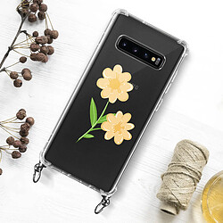 Avizar Coque Galaxy S10 Plus Anneau personnalisable avec bijou/Chaîne - Transparent pas cher