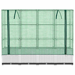 Avis vidaXL Jardinière surélevée avec housse aspect rotin 160x40x138 cm