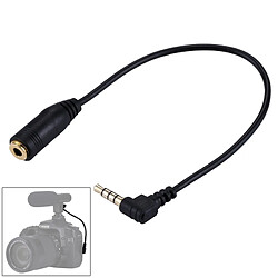 Wewoo Câble noir 20cm 3.5mm Jack Audio Mâle à Femelle Casque Microphone d'Extension