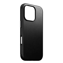 Nomad Coque pour iPhone 16 Pro Compatible MagSafe Antichocs en Cuir Noir