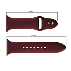 Avis Wewoo Bracelet Bande de montre en silicone à double rivets pour Apple Watch séries 3 et 2 1 38 mm (rouge vineux)