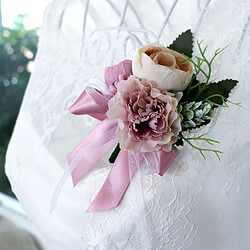 mariage thé rose oeillet fleur de soie fleur à la boutonnière corsage poussiéreux rose