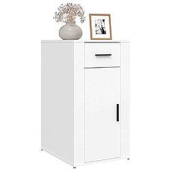 Avis vidaXL Armoire de bureau Blanc 40x49x75 cm Bois d'ingénierie