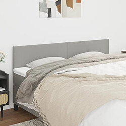 Maison Chic Lot de 2 Têtes de lit design pour chambre - Décoration de lit Gris clair 80x5x78/88 cm Tissu -MN60022