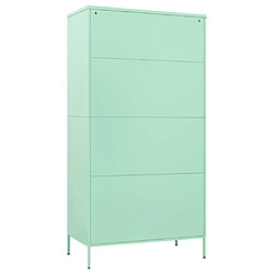 Acheter vidaXL Garde-robe Vert menthe 90x50x180 cm Acier