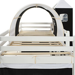 Avis vidaXL Lit mezzanine d'enfants avec toboggan et échelle Pin 97x208 cm