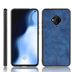 Wewoo Coque Rigide Pour la peau de modèle de vache à coudre antichoc Vivo S5 PC + PU + TPU Bleu