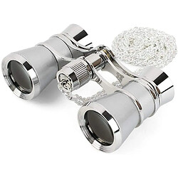 YUANFU Jumelles Opera House Mini télescope 3X25 avec collier Concert pour dames (argent)