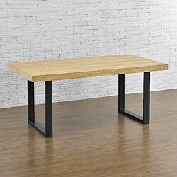 Set de 2 pieds de table Rectangulaire Noir 70 x 72 cm [en.casa] pas cher