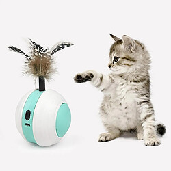 Jouet Interactif pour Chats Boules Electroniques Plumes Jouet d'Exercice pour Chaton d'Intérieur