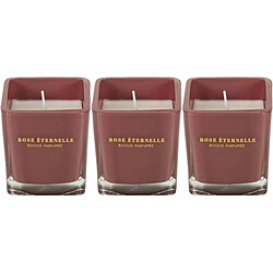 The Home Deco Factory Bougie parfumée carrée Nude 7 cm (Lot de 3) Rose des bois.