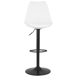 Avis Alterego Tabouret réglable 'TUTO' blanc et pied noir