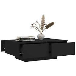 Avis vidaXL Table basse Noir 90x60x31 cm Aggloméré