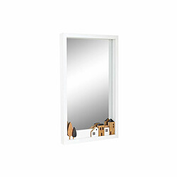 Miroir mural DKD Home Decor Bois Blanc Maisons (36 x 4 x 60 cm)