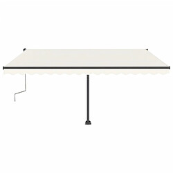 Acheter Maison Chic Auvent manuel rétractable,Store manuel de porte avec LED 400x300 cm Crème -GKD24826