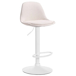 Non Tabouret de bar Kiel tissu blanc