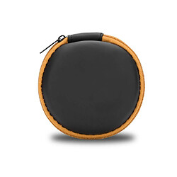 Cadorabo Boîte de rangement écouteurs dans ORANGE - Coque rond en tissu robuste