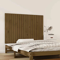 Avis Maison Chic Tête de lit scandinave pour lit adulte,Meuble de chambre murale Marron miel 127,5x3x90 cm Bois massif de pin -MN24694