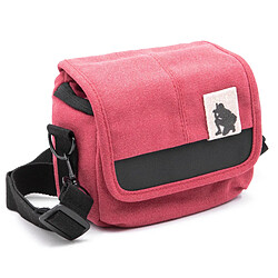 vhbw Pochette d'appareil photo pour Panasonic Lumix DC-TZ91, DMC-FZ1000, DMC-FZ2000, DMC-FZ300 Canvas rouge, gris