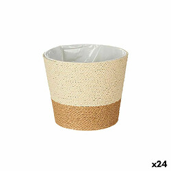 Ibergarden Cache-pot Marron Corde Plastique 19,5 x 17,5 x 19,5 cm (24 Unités)