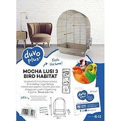 LAROY DUVO Cage pour oiseaux Mocha Lusi 3 - 54 x 34 x 75 cm - Moka