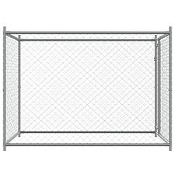 Acheter vidaXL Cage pour chien avec porte gris 2x2x1,5 m acier galvanisé