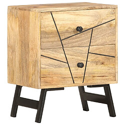 Maison Chic Table de chevet,Table de nuit,Table d'appoint pour salon 40x30x50 cm Bois de manguier massif -MN45817