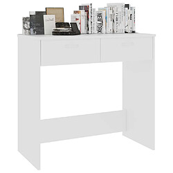 Maison Chic Bureau,Table de travail,bureau de travail pour chambre Blanc 80x40x75 cm Bois d'ingénierie -GKD41891 pas cher