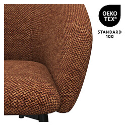 Avis Moloo CHLOE-Fauteuil de bar en tissu Luxury Terracotta et métal noir (x2)