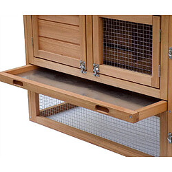 Helloshop26 Clapier à lapin rongeurs XXL espaces extérieur grand abri 156 cm bois d'épicéa 16_0002238