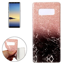 Wewoo Coque noir pour Samsung Galaxy Note 8 Or Motif Marbre TPU Antichoc Housse de Protection Arrière