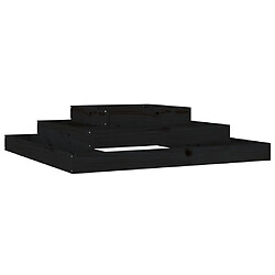 Maison Chic Jardinière,Bac à fleurs - pot de fleur Noir 110x110x27 cm Bois massif de pin -GKD11880