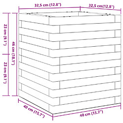 vidaXL Jardinière 40x40x46 cm bois de pin imprégné pas cher