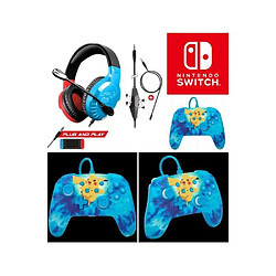 Avis Power A Manette filaire SWITCH Pokémon Pikachu Tie Dye Officielle Nintendo Câble USB détachable + CASQUE SWITCH SPIRIT OF GAMER ROUGE BLEU