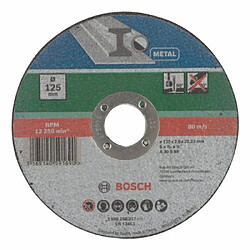 Bosch 2609256317 Disque à tronçonner à moyeu déporté pour Métaux Diamètre 125 mm Diamètre d'alésage 22/23 Epaisseur 2,5 mm