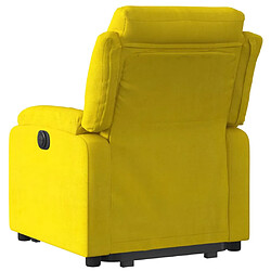 Avis vidaXL Fauteuil inclinable Jaune Velours