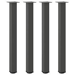 vidaXL Pieds de table basse anthracite 4 pcs 100-102 cm acier