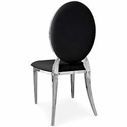 Avis Paris Prix Lot de 2 Chaises Médaillon Simili Tatianna 90cm Noir