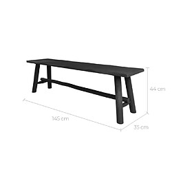 Acheter Rendez Vous Deco Banc noir Toxis 145 cm