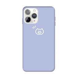 Wewoo Coque Pour iPhone 11 Pro petit cochon motif coloré givré TPU téléphone étui de protection violet clair