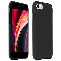 Avizar Coque iPhone SE 2022 / 2020 et 8 / 7 Silicone + Arrière Polycarbonate Noir