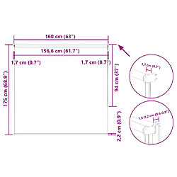 vidaXL Store enrouleur occultant largeur du tissu 156,6 cm polyester pas cher