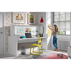 Avis Mes Lit bureau modulable 90x200 cm blanc