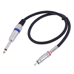 Acheter rca mâle à 6.35mm fiche mâle mono audio aux connecteur câble cordon 0.5m