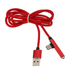 usb 3.0 type-c 3.5mm prise casque audio câble adaptateur chargeur séparateur rouge pas cher