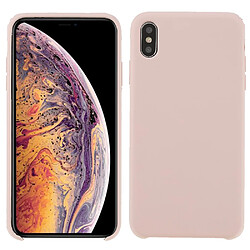 Coque en silicone solide, antichoc, anti-rayures rose pour votre Apple iPhone XS Max 6.5 pouces